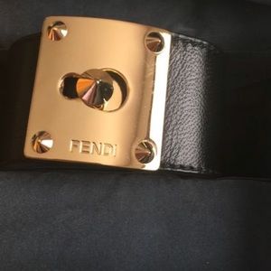 Authentic FENDI Lambskin Cuff Bracelet
